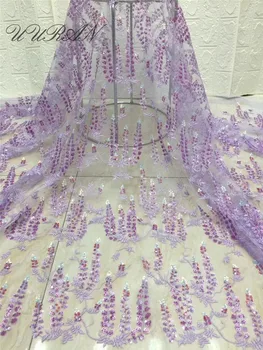 

French net Lace For Wedding Latest Sequins Embroidery Net Lace Fabric