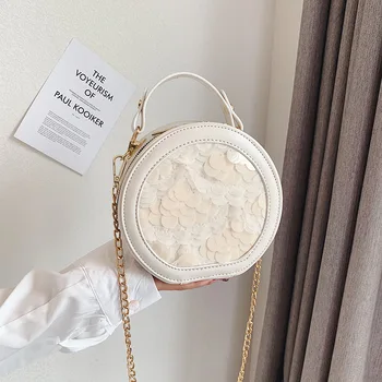 

Fairy Sequined Chain Small Handbag Fashion Girl's Campus Messenger Bag