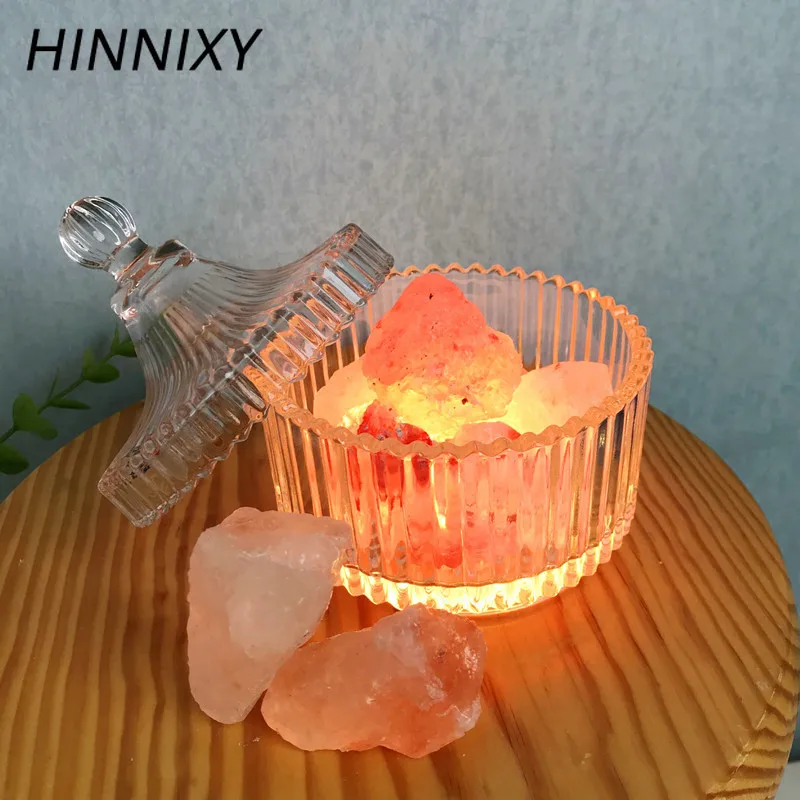Соляная Лампа Hinnixy с USB затемнением натуральный Гималайский очиститель воздуха