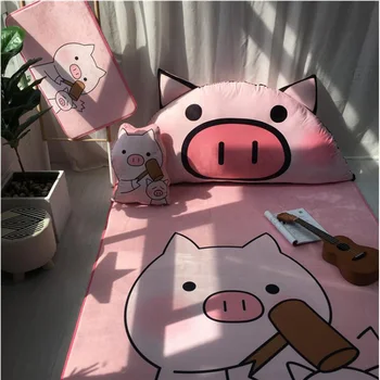 

2020 cute pig pink pig mat home using carpet back cushion pillow sets