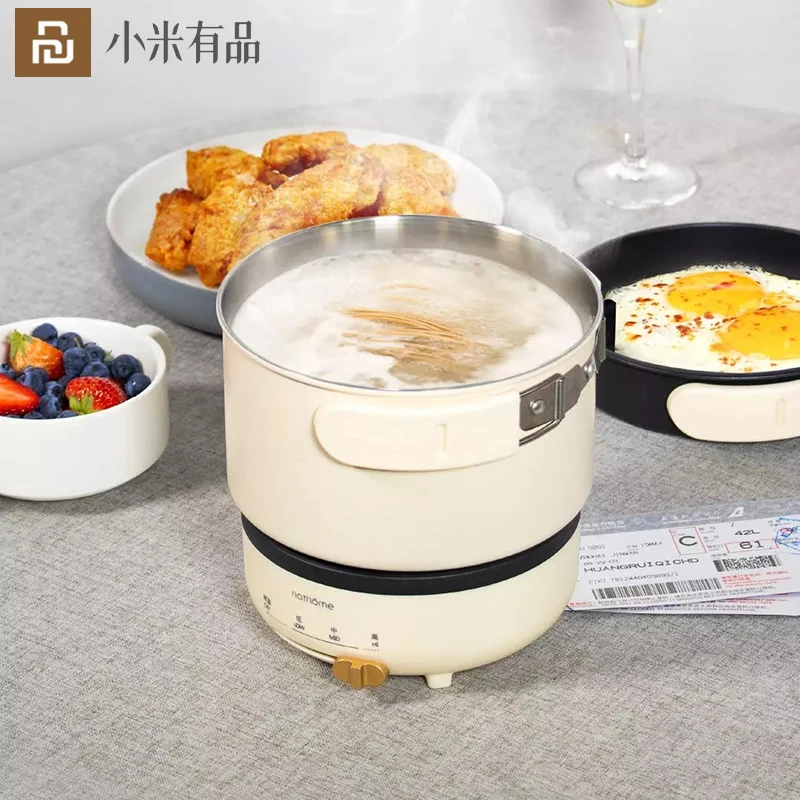 

2020 Youpin Folding Split Pot 304 Stainless Steel Non-stick Pot Coating Third Gear 1.2L Capacity Office Travel for Smart Kitchen