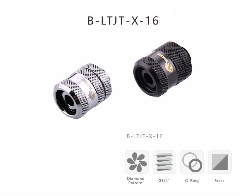 BYKSKI 2 шт./лот OD16mm+ ID12mm фитинг для жесткой трубки/RBW светильник ручной Компрессионный фитинг/RGB A-RGB/Только Совместимые акриловые трубки