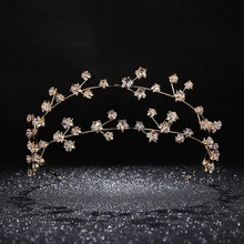 Fashion Simple Man-made Diamond Bride Wedding Accessories Headdress Crown Marriage Double Layer Headband Korean-style Hair Acces