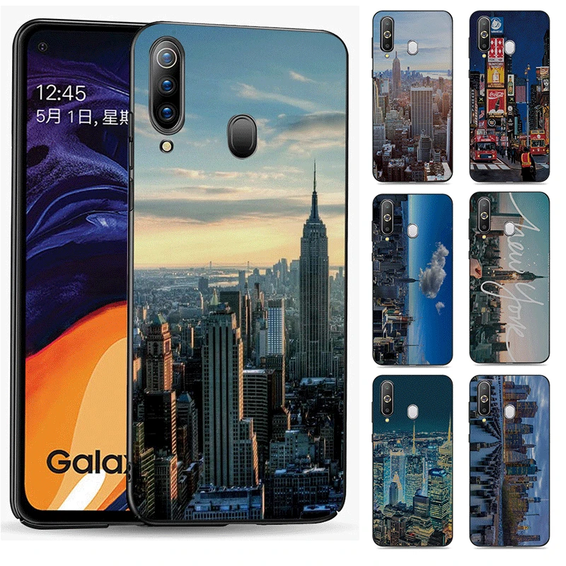 Stylish Silicone Phone Case for Samsung Galaxy S6 S7 Edge S8 S9 S20 S10 Plus Lite Ultra Cover NYC NEW YORK city landscape | Мобильные