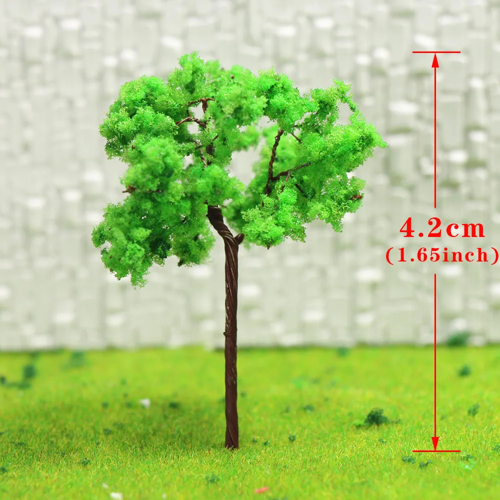 50 шт. N Z модель расположения поезда модель деревьев зеленый 1:150 42 мм D4524