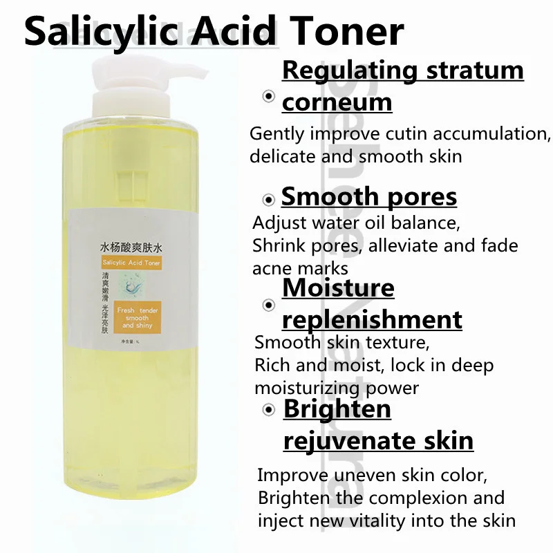 

1kg Salicylic Acid Toner Dispels Acne Anti Acne Closes Mouth Control Oil Shrinks Pores Skin Problem Resolve Serum Beauty