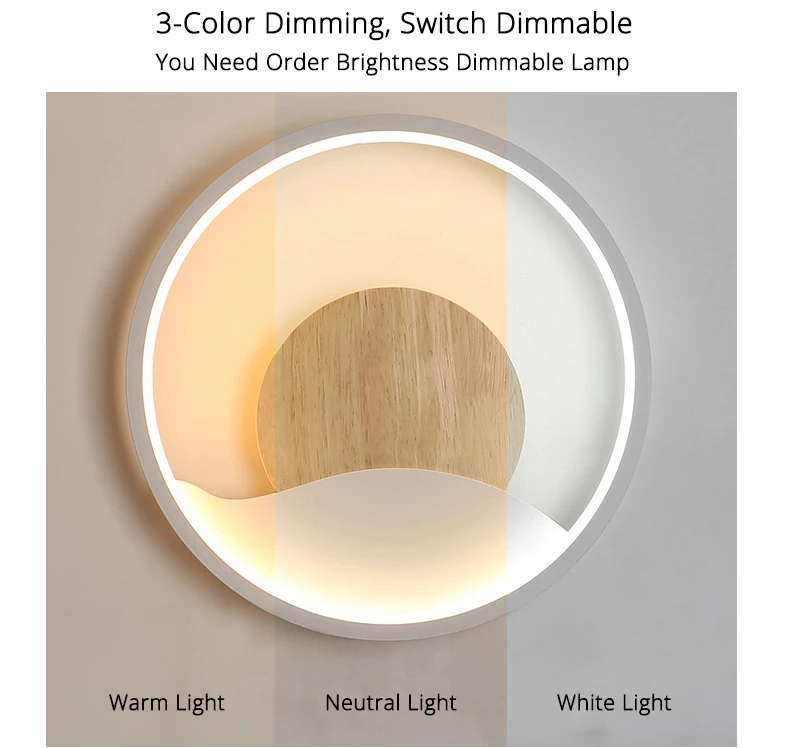 wall sconce lighting Nordic wall lamps attached to the wall wood Led Wandlamp luminaria modern Loft decor bedroom hallway light fixtures AC90-260V wall light fixture