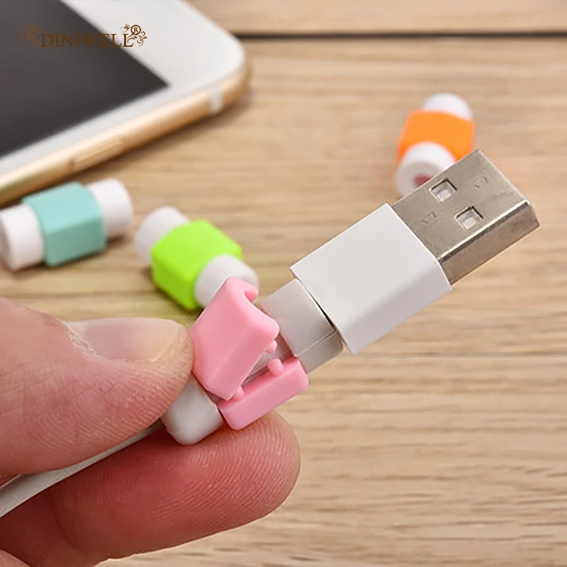 Силиконовый кабель USB протектор наушники провод шнур Защитная крышка данные