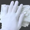 1Pair White Gloves Cotton Soft Thin Coin Jewelry Silver Inspection Gloves Handling Work Protector Gloves S M L 2