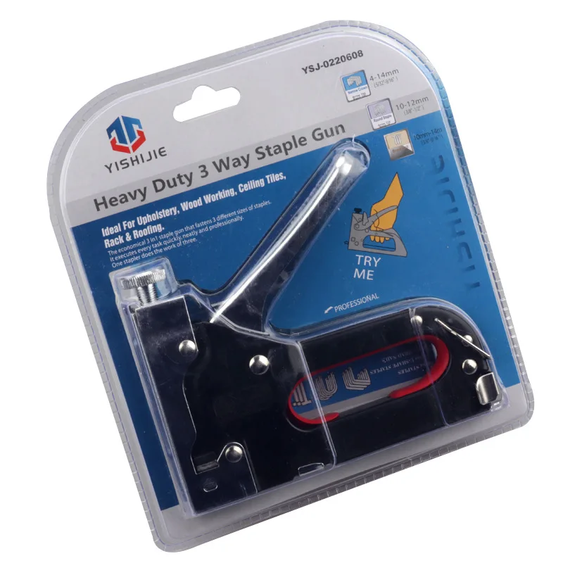 

Strong Manual Three-in-One Staple Gun Durable U-Shaped Pneumatic Tools Staple Gun Manufacturers Direct Selling T-Shape Staple Gu