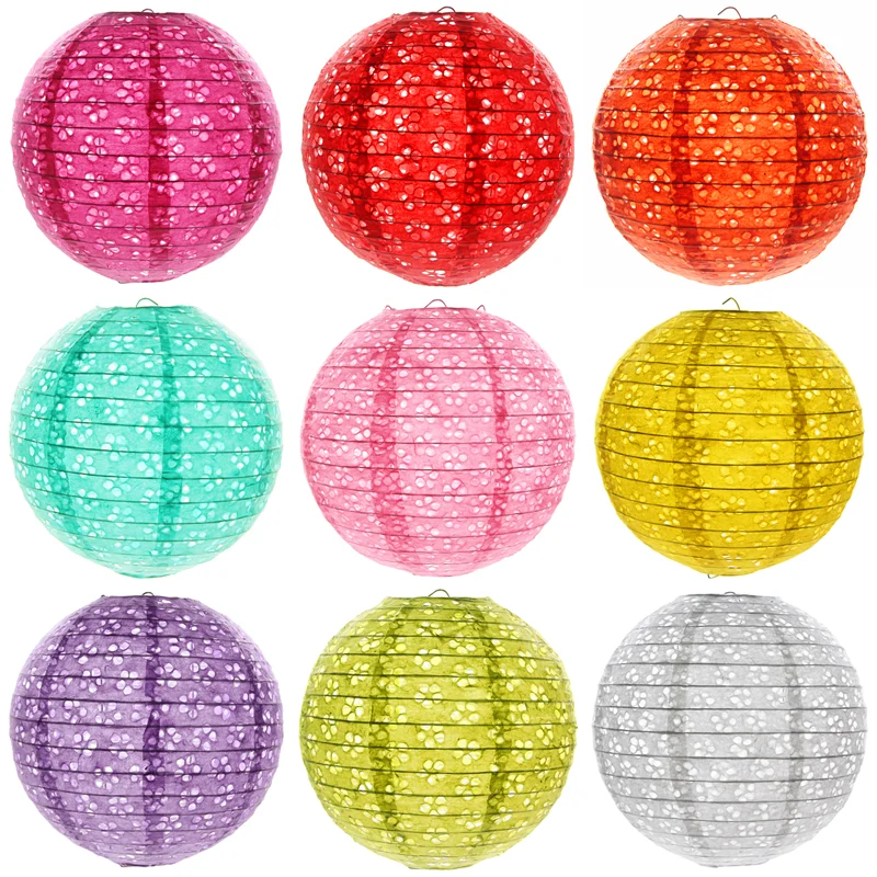 4-6-8-10-12-16Inch Chinese Hollow Paper Lanterns Wedding Lampshade Holiday Party Supplies Children DIY | Дом и сад