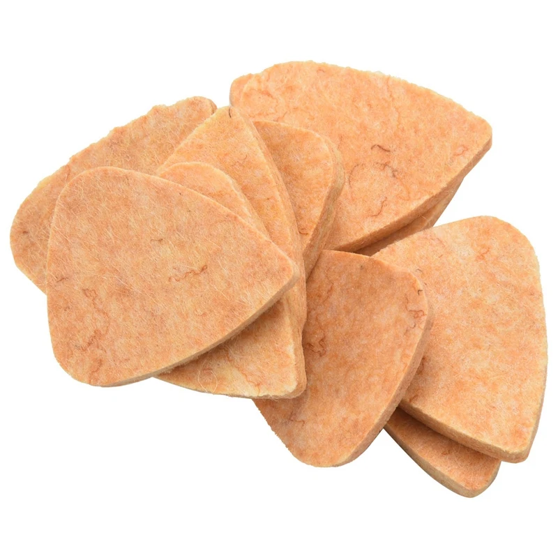 10 Pcs Guitar Picks Part Accessories Stiff Felt Ukulele Plectrums - 3Mm In Thickness |
