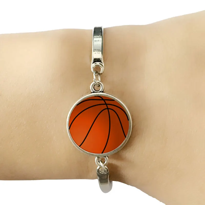 Sport Basketball Bracelet Women Basketball Charm Bangle Gift For Basketball Player Motivation Bracelet Athlete Workout Jewelry