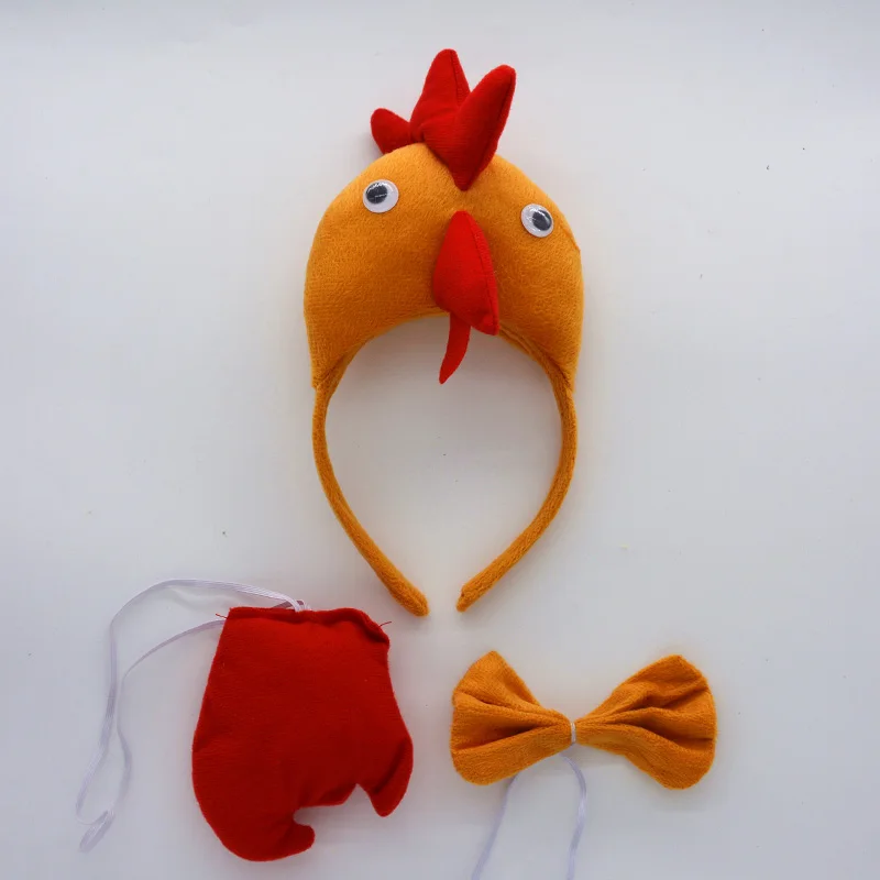 Обруч для волос с ушками животных повязка на голову бантом мультяшный комплект