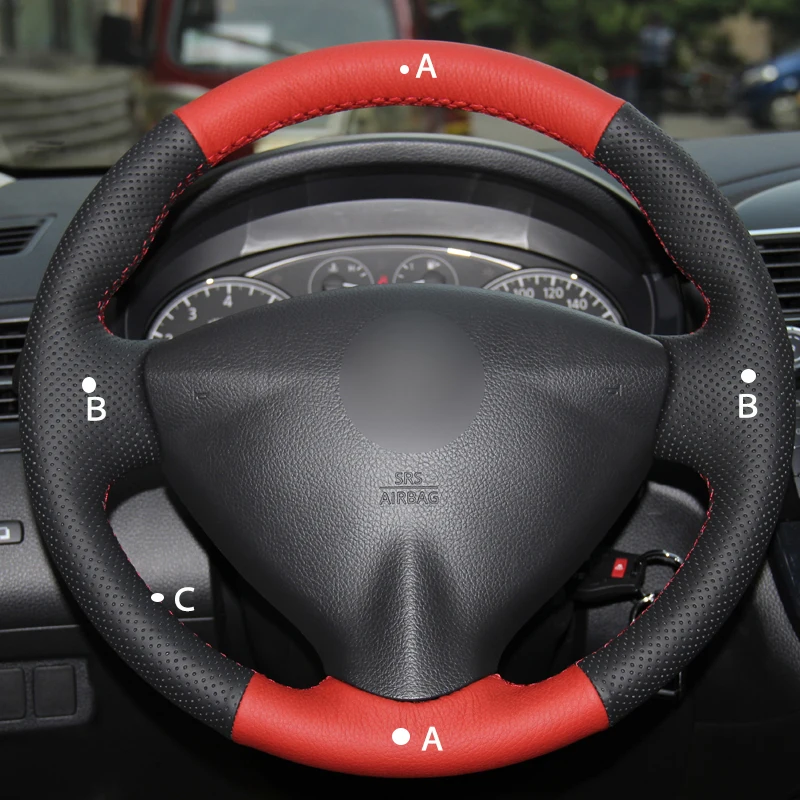 Ручное шитье DIY автомобильный чехол на руль из замши для Nissan Tiida Sylphy 2012- Versa- Versa Note NV200