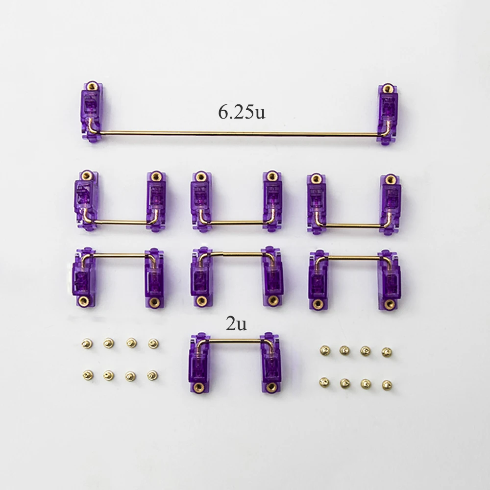 Screw Type Stablizer Mechanical Keyboard 61 64 87 96 104 108 DIY Kits Purple Black Transparent 6.25u 2u 7u Stable PCB Stabilizer keyboard computer wireless