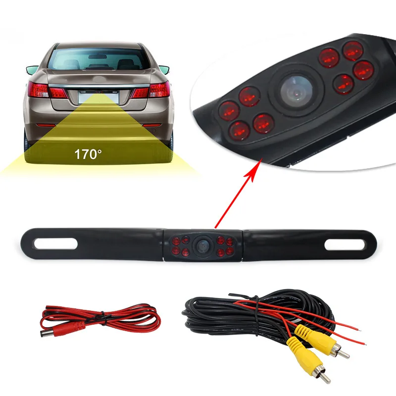 

Metal Long License Plate with 8 Lamp Rearview Camera Cross Border Electricity Supplier for on Board Camera PZ413-8A