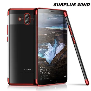 

Soft Phone Case For Huawei Mate 10Pro Transparent Plating TPU Soft Silicone Slim Back Cover Coque Funda For Mate10 Mate10Lite