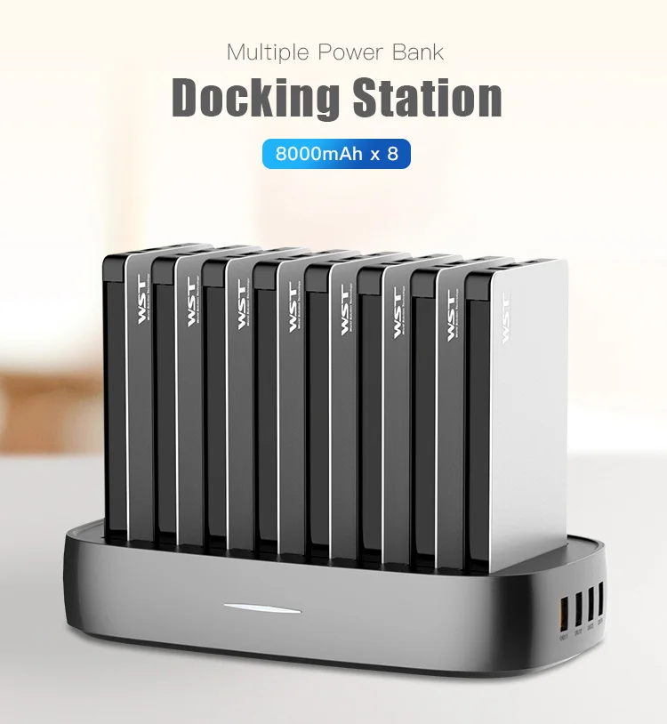 WST Best selling products restaurant / hotel multiple dock station power bank