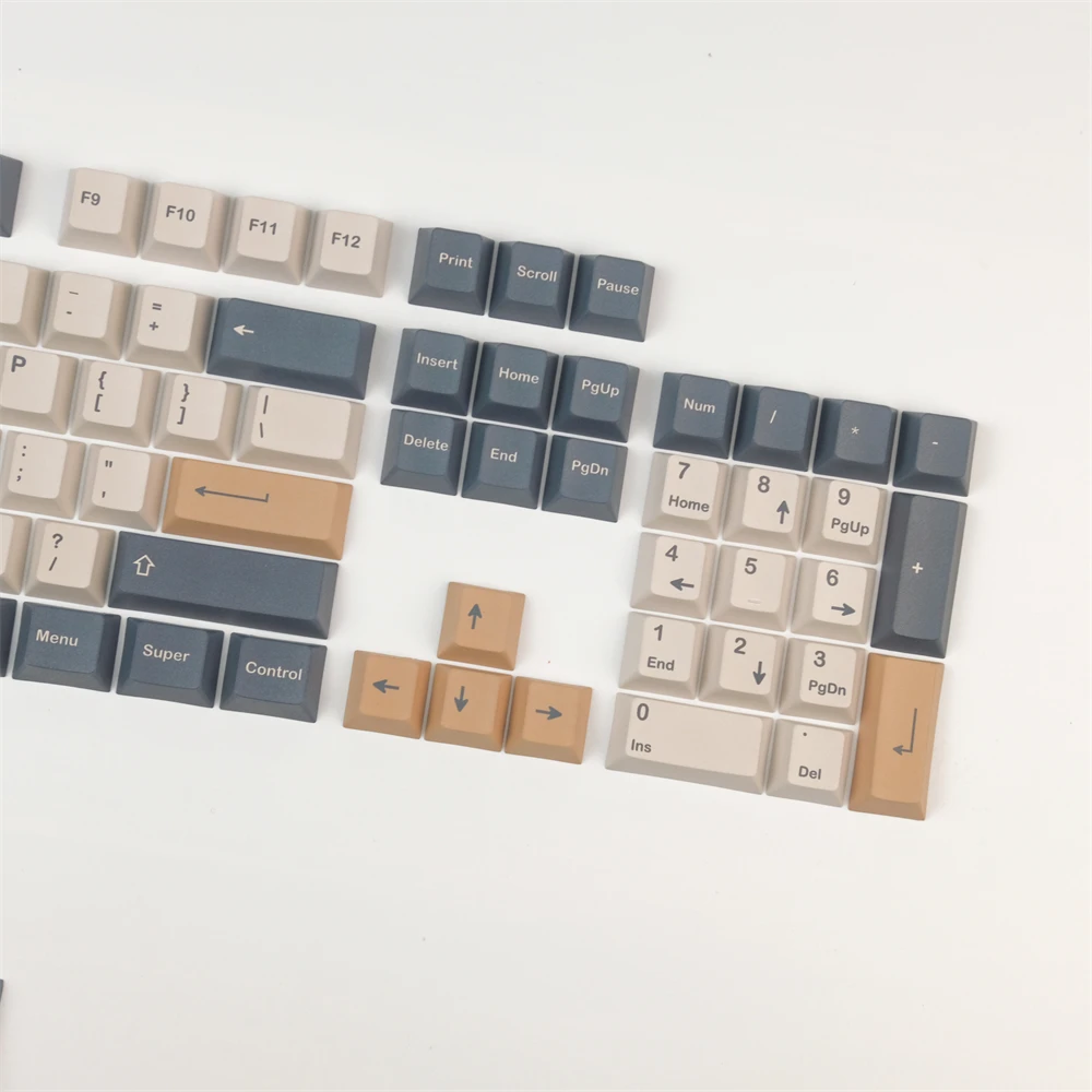 Teclas Conjunto Completo Pbt Gmk Café Keycaps Cereja Perfil Dye-sublimação Keycap para Teclado Mecânico Ansi 60 80 100 Layout 140 - Imagem 2