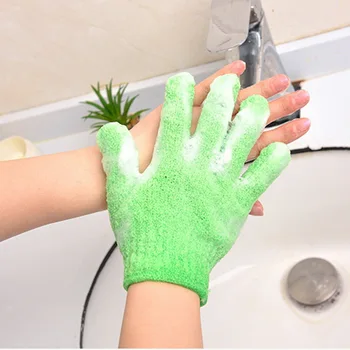 

Urijk Shower Gloves Towel Exfoliating Wash Skin Spa Bath Gloves Foam Bath Skid Resistance Body Massage Cleaning Towel