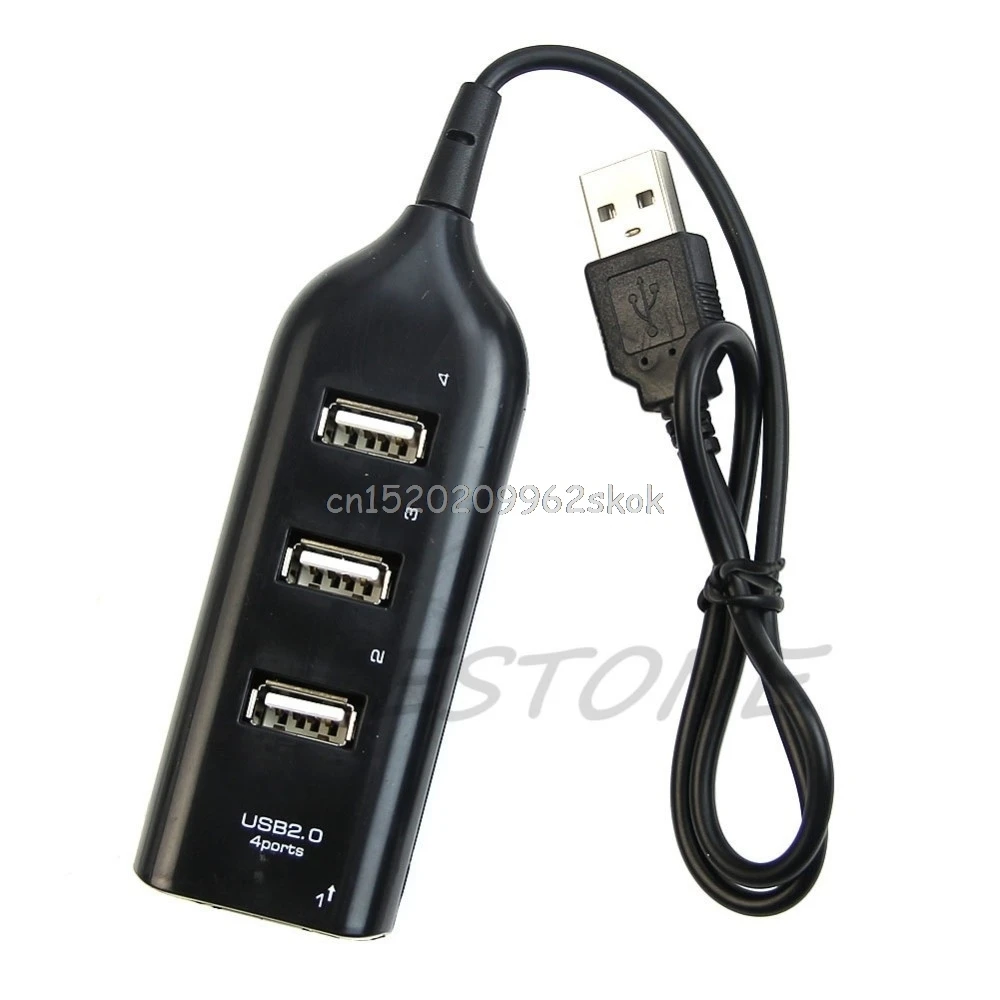 Высокоскоростной разветвитель с 4 портами USB 2 0 для настольных ПК и ноутбуков |