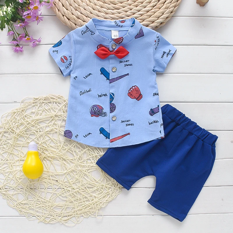 Футболка и штаны BibiCola для мальчиков летний комплект из 2 предметов спортивный