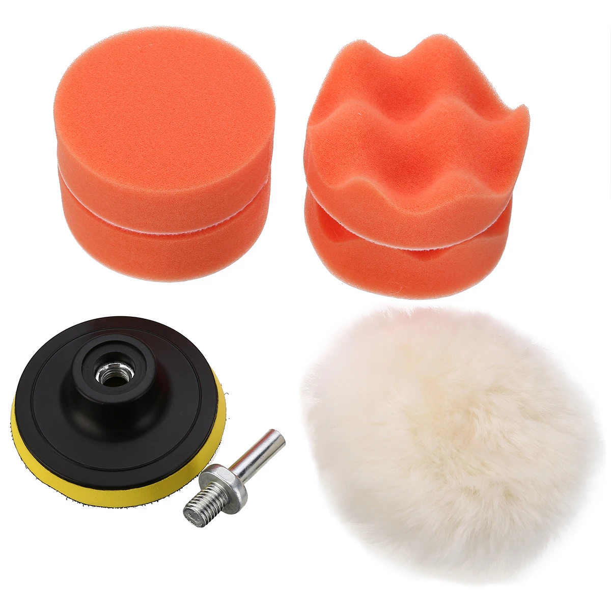 

7pcs 3" Polishing Pad Tool Kit Sponge/wool Buffer Pads Polishing Waxing Buffing Pad Adapter Kit For Car Polisher Accessories