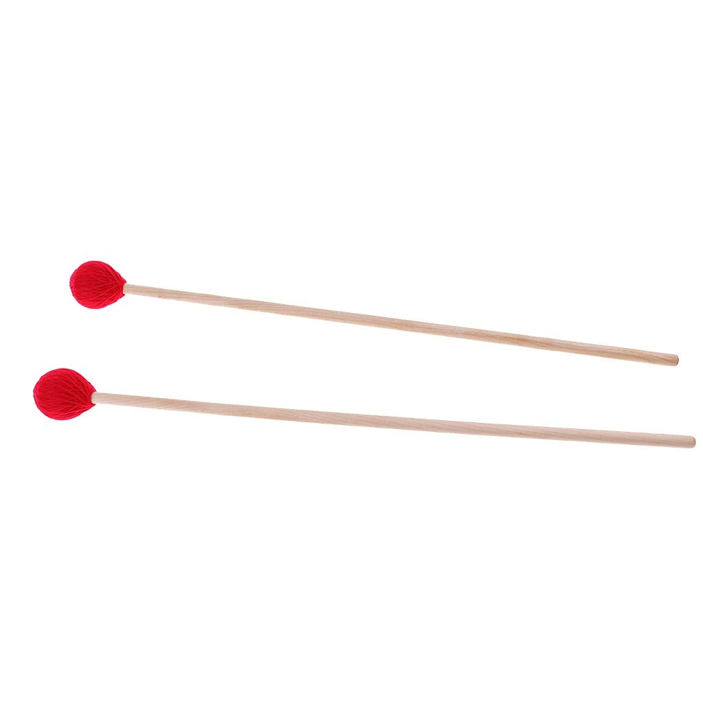 1 пара Marimba Mallets палочки с деревянной ручкой музыкальные детали ударного инструмента - Цвет: 1