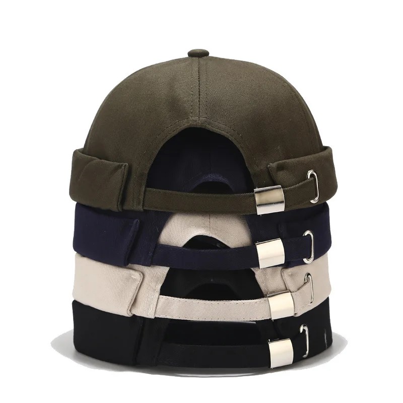 Men Docker Cap Skullcap Retro Sailor Cap Beanie Ha... - Grandado - Foto 8