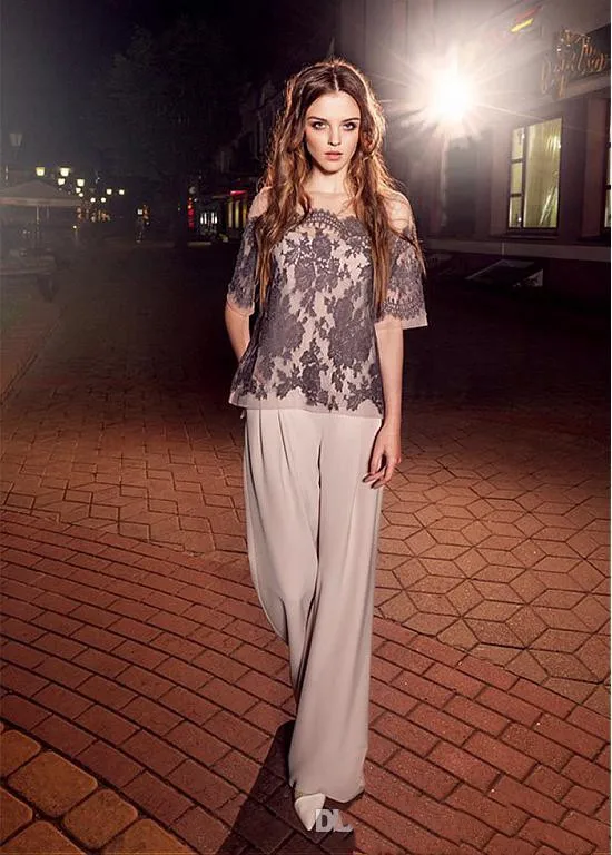 Stylish Lace Mother Of The Bride Pant 