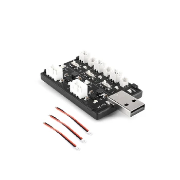 

LiPo Battery Charger USB Port HV 4.35V PH2.0 Plug Charging Hub for 1S 2S Battery for Tiny Whoop EMAX Tinyhawk S LDARC Mini Drone