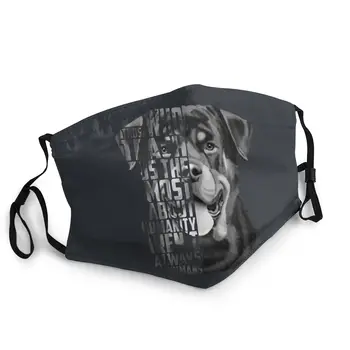 

Rottweiler Loyalty Quote Dog Non-Disposable Face Mask Dustproof Mask Protection Cover Respirator Mouth Muffle