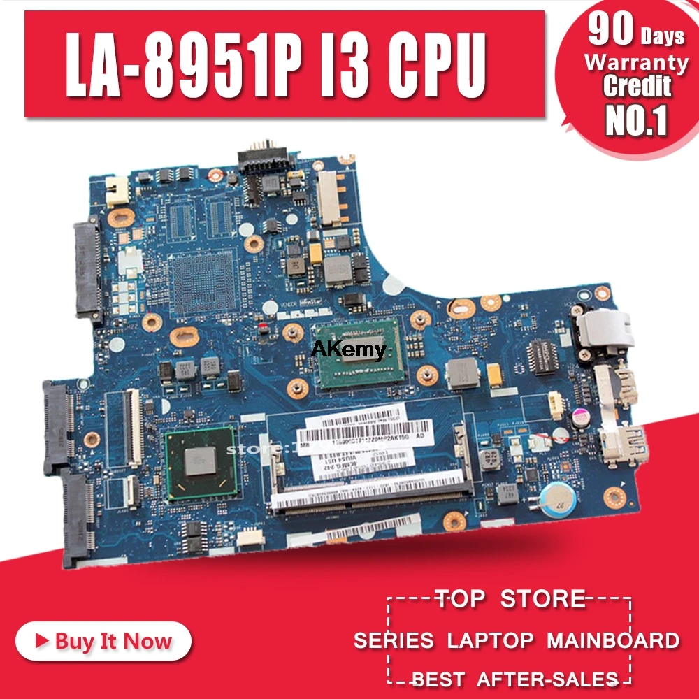 

High quality FOR Lenovo S300 S400 Laptop Motherboard VIUS3/VIUS4 LA-8951P SR0XF WTIH I3 CPU SLJ8C DDR3L 100% Tested