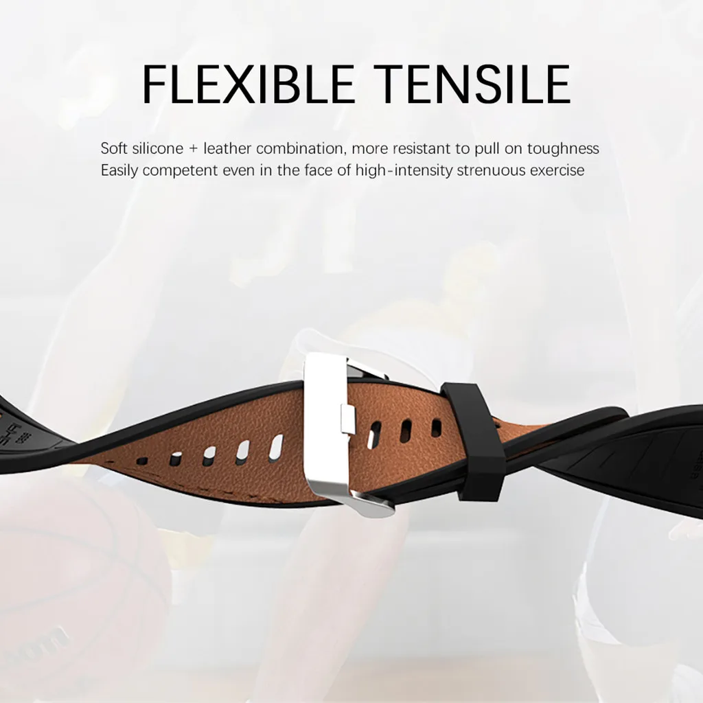 Leather + Silicone Smart Watch Band For Xiaomi Huami Amazfit Verge Bracelet Sport Wrist Straps
