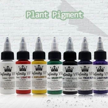

7 Pcs Plant Tattoo Ink Pigment Set Permanent Makeup Pigment 30ml Professional Tattoo & Body Art Ink for Tattoo Machine