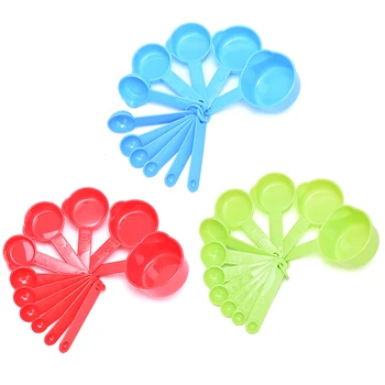 

11pcs Measuring Cups And Measuring Spoon Scoop Silicone Handle Kitchen Measuring Tool