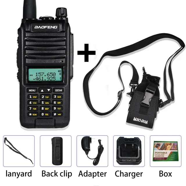 Add walkie bag Baofeng BF-A58 S трехдиапазонная рация VHF UHF двухдиапазонный приемопередатчик 3800 мАч портативный CB Ham Радио 8 Вт 10 км трехполосная рация - Цвет: Add walkie bag