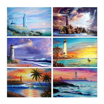 

Full Square Diamond Painting Building 5D Diamond Art Embroidery Scenery Cross Stitch Home Decoration Gift