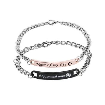 

Her Prince/His Princess Letter Bracelet Fashion Chain Bracelet Lover's Jewelry Gift 12pairs/lot