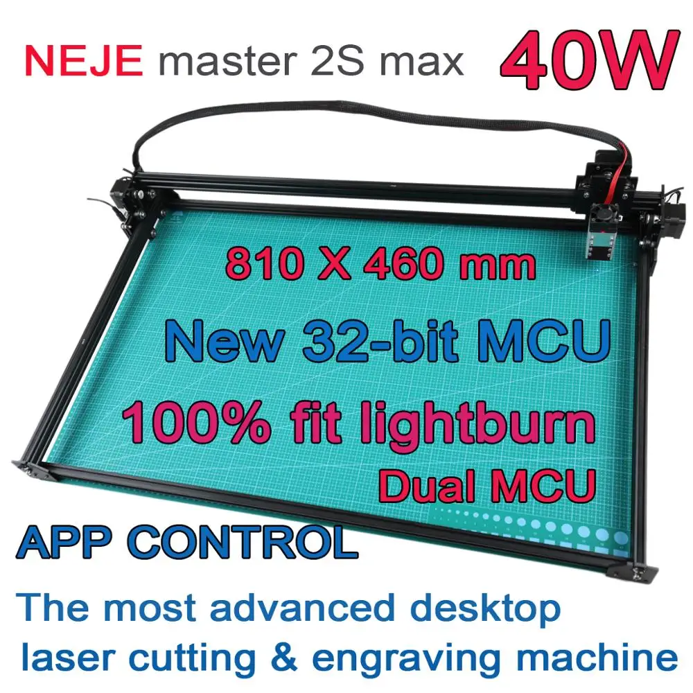 

2020 NEJE Master 2s Max 30W/40W Professional High Power Laser Engraving Machine Cutting Machine Lightburn Bluetooth App Control