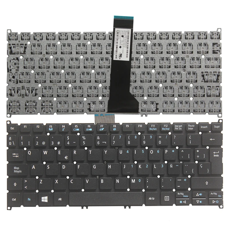 Новая клавиатура с испанской раскладкой для Acer Aspire V5-122 V5-122P 132P V13 V5-132 E11 V3-371 черная