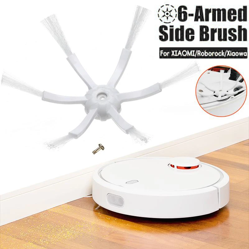 

Боковая щетка для робота-пылесоса Xiaomi Roborock S50, S51, S55, 6 рук