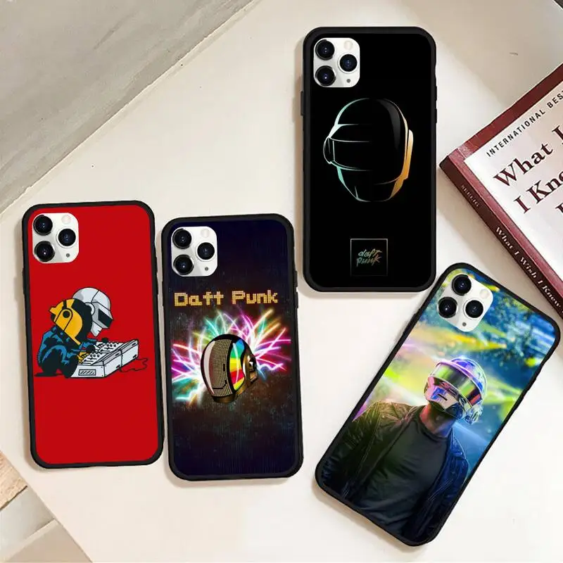 Daft Punk Helmet Phone Case Rubber For iphone 12 11 Pro Max Mini XS Max 8 7 6 6S Plus X 5S SE