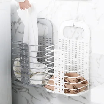 

Household Folding Hamper Foldable Basket for Dirty Clothes Organizer Laundry Bag Bathroom Organizer Storage Basket Wall Hanging