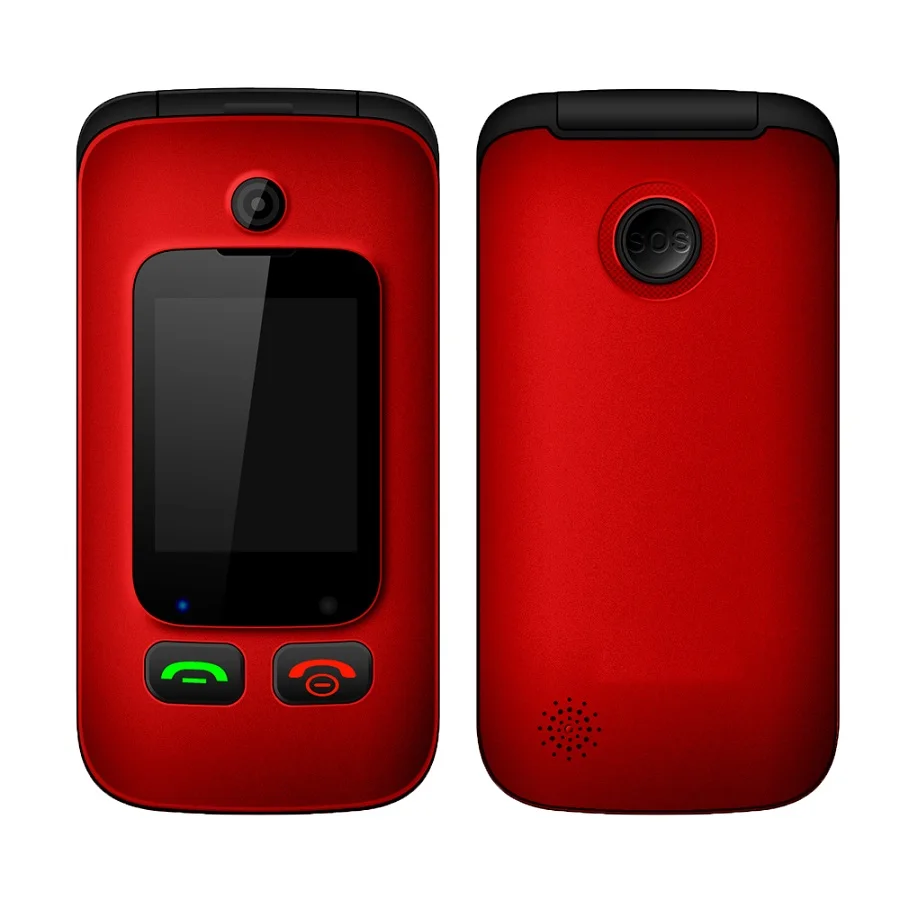 YINGTAI T22 2G MTK6276 GPRS MMS Большой кнопочный мобильный телефон для пожилых людей с двумя sim-картами - Цвет: red