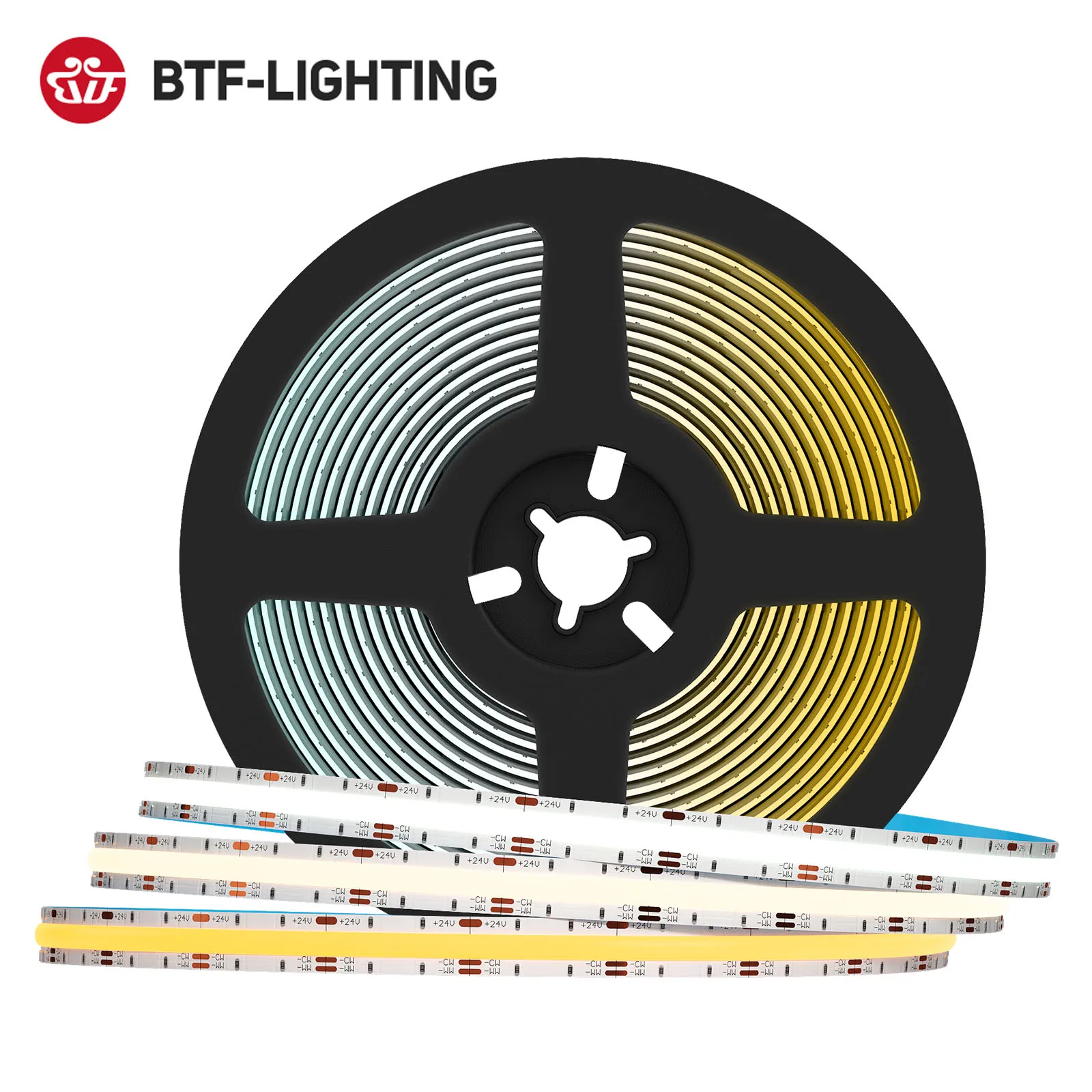 FCOB CCT Flexible COB LED Strip Light FOB 640 High Density Dimmable Tape DC 24V
