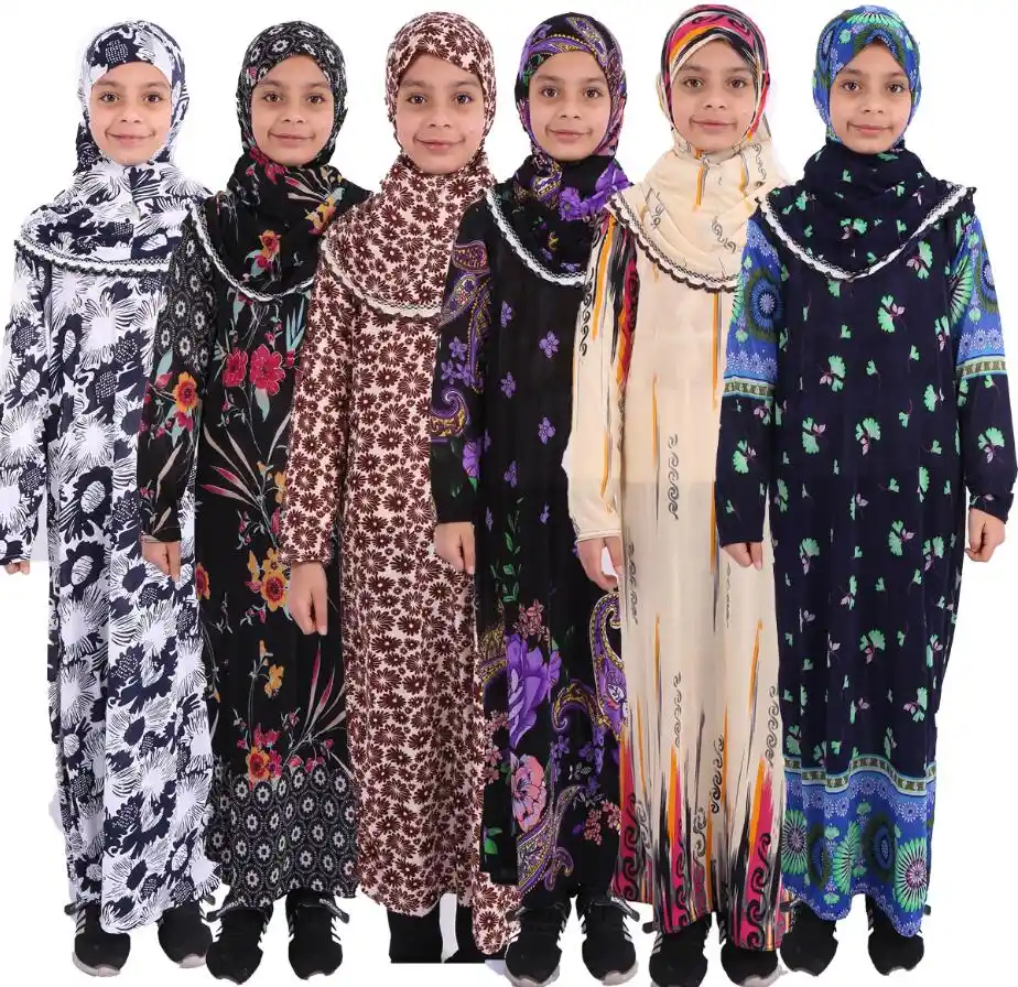 Saudi Arabia Moroccan Girls Abaya Kids Abaya For Children Muslim Gowns Dresses Turkish Prayer Robe Hijab Geyim Jalabiya Islamic Aliexpress
