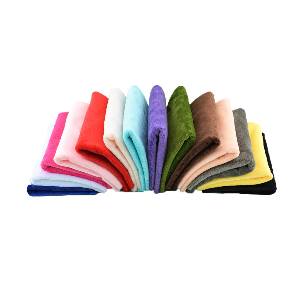 Chainho,Short Plush Fabric,DIY Quilting Sewing Cloth,Pure Color,Super Soft,Toy Or Cushion Materials,16 Colors Available,MR01