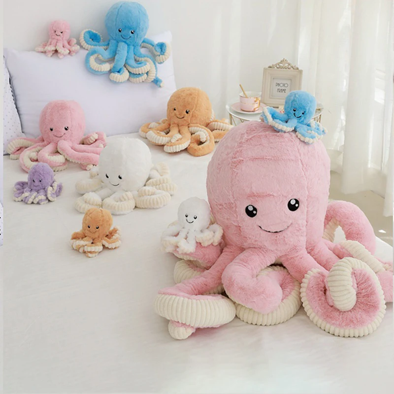 

Creative new feather cotton coloured large Octopus male cuttlefish plush toy doll pillow quantity is large preferential